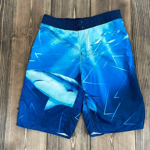 🌟4x Host Pick🌟Boy’s Arizona Jean Co Shark Swimming Trunks - Picture 1 of 3